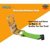 Tie 4 Safe Heavy Duty 4" x 30' Ratchet Tie Down Strap Flat Hook for Farm Trailer Truck Green, 10PK RT21R-1530-M12N-GR-10